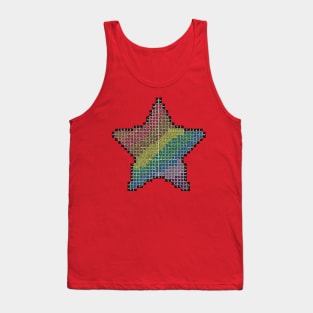 Pixel Rainbow Star Tank Top